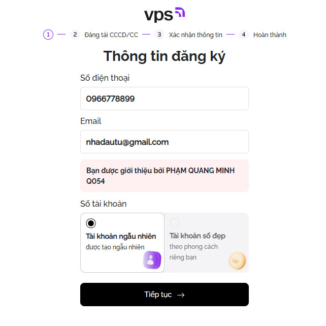 mở tài khoản chứng khoán online